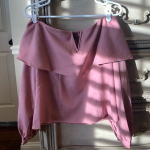 Off the shoulder pink top